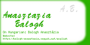 anasztazia balogh business card